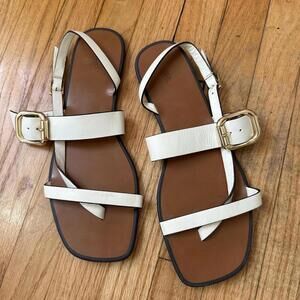 Zara white strappy sandals — Size 40